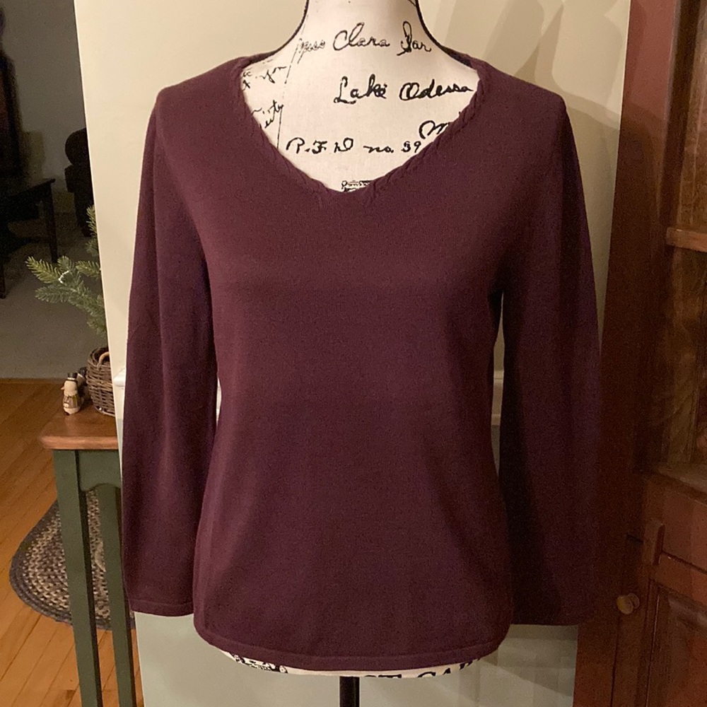 J.jill purple v-neck sweater